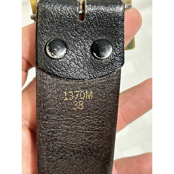 1979 Vtg. Harry Klitzner Masonic Masons Brass Shriners Belt Buckle 38 LEATHER - Picture 13 of 16